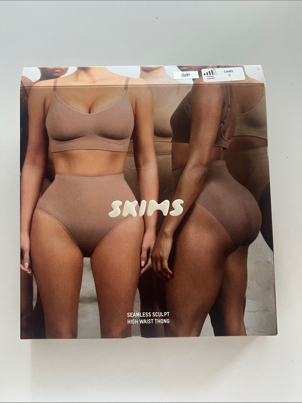SKIMS Sand Seamless Sculpt High Waist Bikini Shapewear, size small